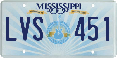 MS license plate LVS451