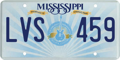 MS license plate LVS459