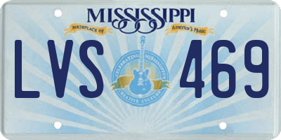 MS license plate LVS469
