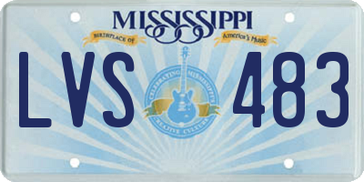 MS license plate LVS483