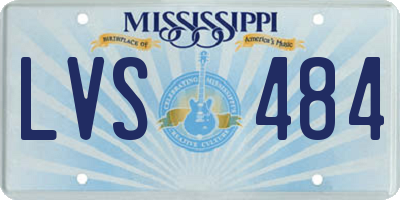 MS license plate LVS484