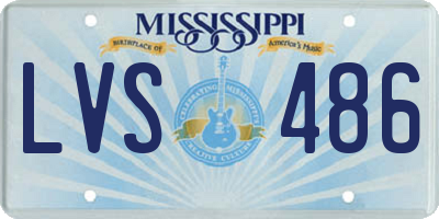 MS license plate LVS486