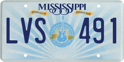 MS license plate LVS491