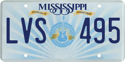 MS license plate LVS495