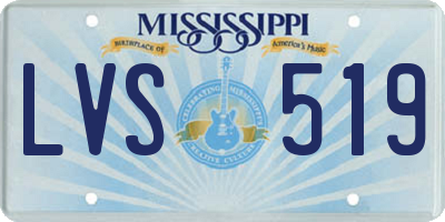 MS license plate LVS519