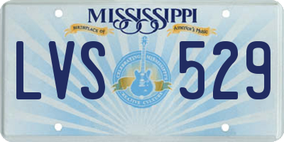 MS license plate LVS529
