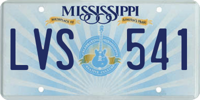 MS license plate LVS541