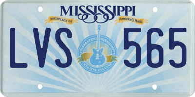 MS license plate LVS565