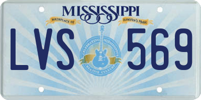 MS license plate LVS569