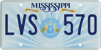 MS license plate LVS570