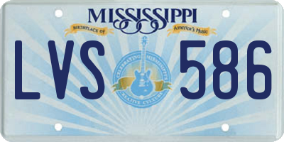 MS license plate LVS586