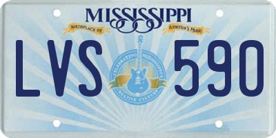 MS license plate LVS590