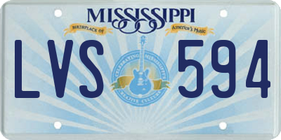 MS license plate LVS594