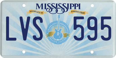 MS license plate LVS595