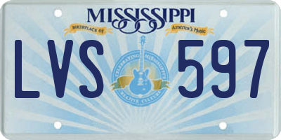 MS license plate LVS597