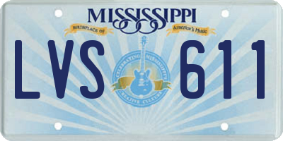 MS license plate LVS611