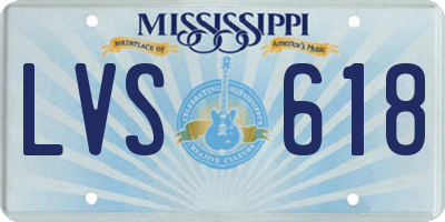 MS license plate LVS618