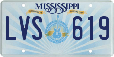 MS license plate LVS619