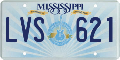 MS license plate LVS621