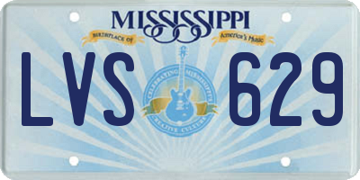 MS license plate LVS629