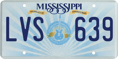 MS license plate LVS639