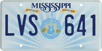 MS license plate LVS641