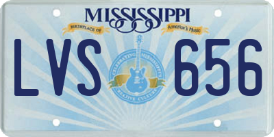 MS license plate LVS656
