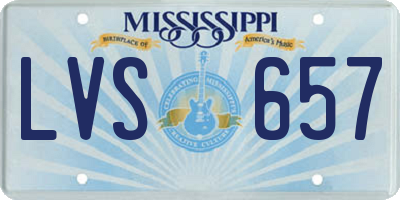 MS license plate LVS657