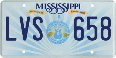MS license plate LVS658