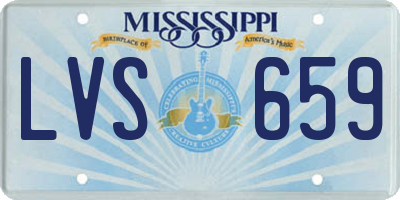 MS license plate LVS659