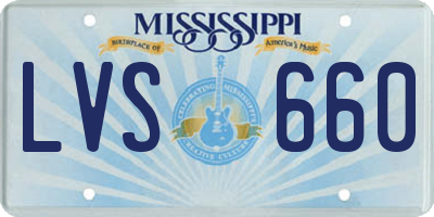 MS license plate LVS660
