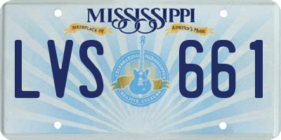 MS license plate LVS661