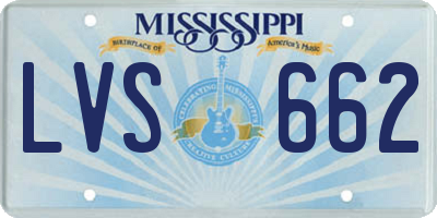 MS license plate LVS662