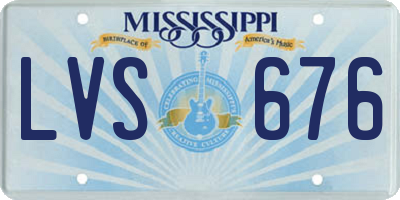 MS license plate LVS676
