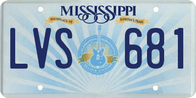 MS license plate LVS681