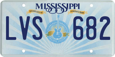 MS license plate LVS682