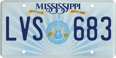 MS license plate LVS683