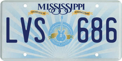 MS license plate LVS686