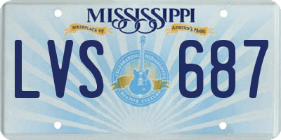 MS license plate LVS687