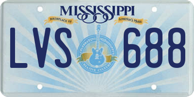MS license plate LVS688
