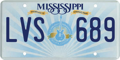 MS license plate LVS689