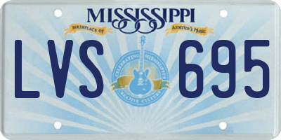 MS license plate LVS695