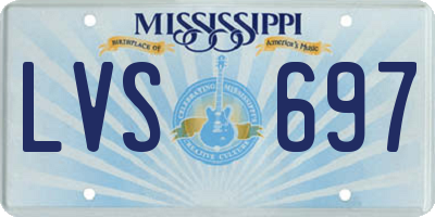 MS license plate LVS697