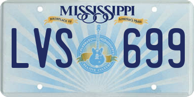 MS license plate LVS699