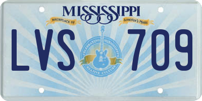 MS license plate LVS709