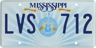 MS license plate LVS712