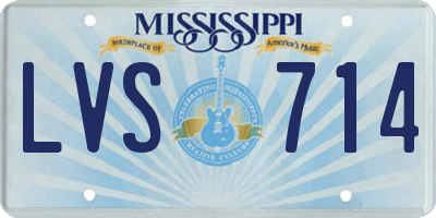 MS license plate LVS714