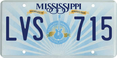 MS license plate LVS715