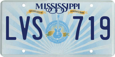 MS license plate LVS719