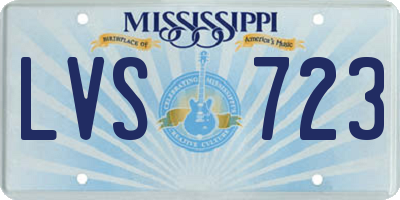 MS license plate LVS723